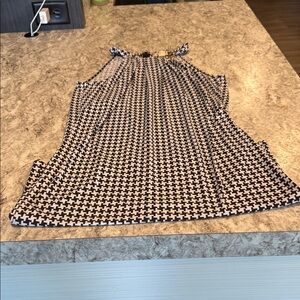 Michael Korrs Woman’s Black and White Houndstooth Sleeveless dress